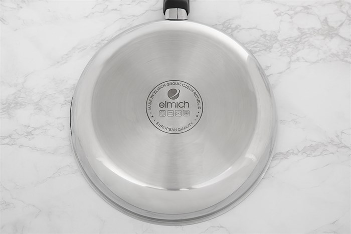 Chảo inox sâu chống dính đáy từ 26 cm Elmich Trimax XP EL-3758 Màu Bạc Inox
