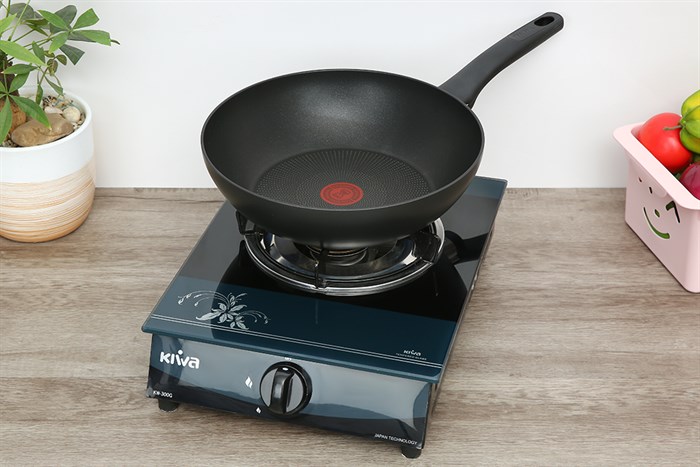 Chảo nhôm sâu chống dính vân đá đáy từ 28 cm Tefal Ultimate G2681972