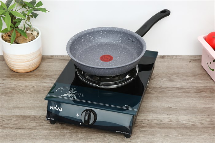 Chảo nhôm chống dính vân đá đáy từ 24 cm Tefal Cook Healthy G1340495