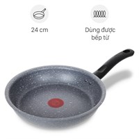 Chảo nhôm chống dính vân đá đáy từ 24 cm Tefal Cook Healthy G1340495