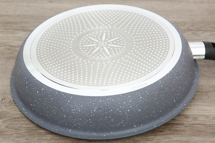 Chảo nhôm chống dính vân đá đáy từ 28 cm Tefal Cook Healthy G1340695 Màu Xám