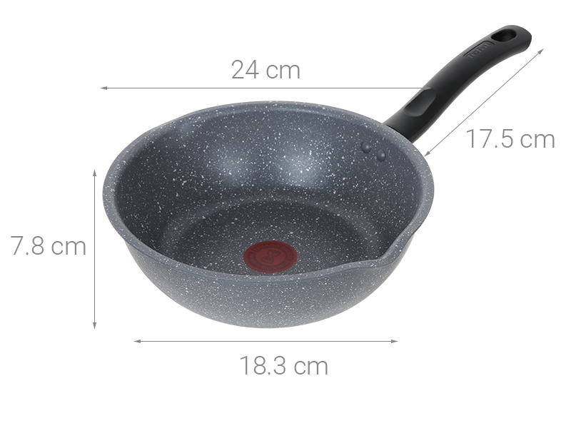 Chảo nhôm sâu chống dính đáy từ 24 cm Tefal Cook Healthy G1348495