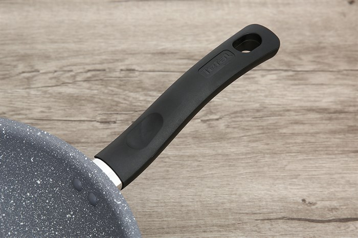 Chảo nhôm sâu chống dính vân đá đáy từ 28 cm Tefal Cook Healthy G1348695 Màu Xám