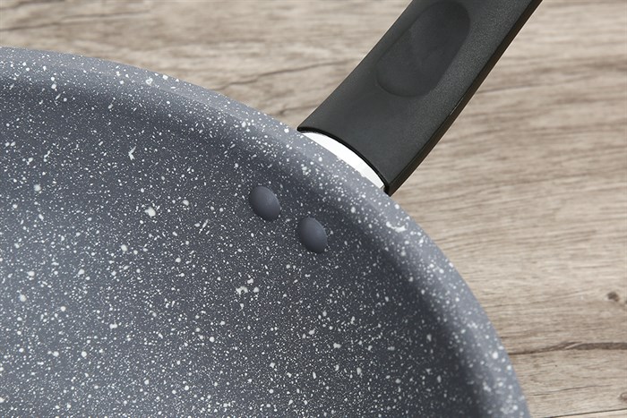 Chảo nhôm sâu chống dính vân đá đáy từ 28 cm Tefal Cook Healthy G1348695 Màu Xám