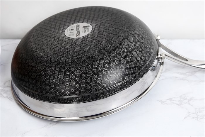 Chảo inox sâu chống dính đáy từ 28 cm Kims Cook N228M Màu Inox