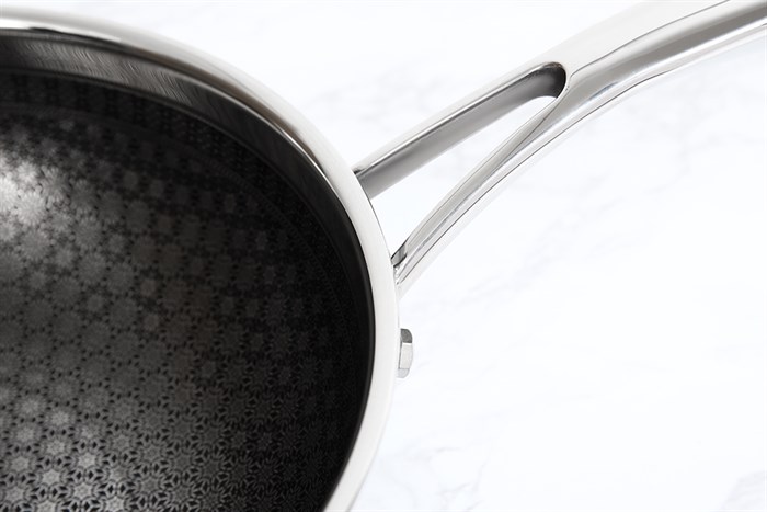 Chảo inox sâu chống dính nắp kính đáy từ 24 cm Kims Cook N224MZ Màu Inox