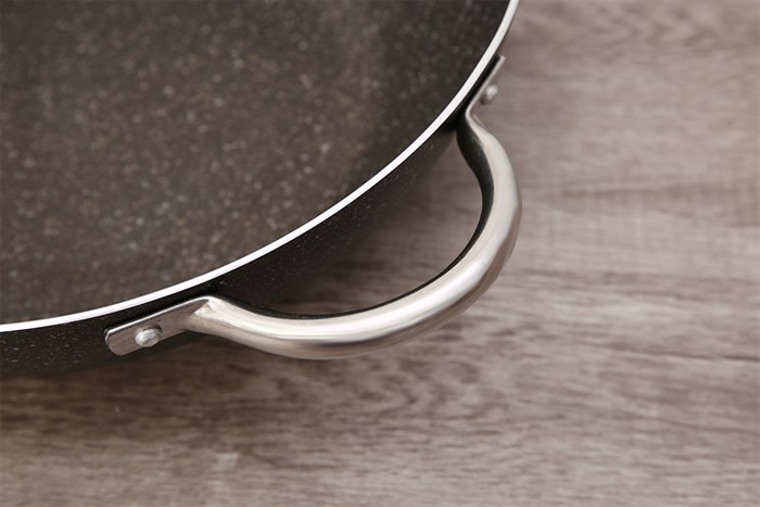 Chảo nhôm sâu chống dính vân đá đáy từ 34 cm Sunhouse SWP34M Màu Đen