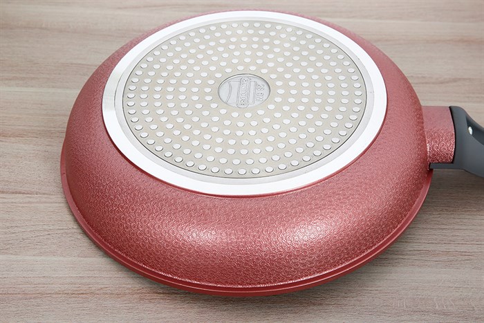 Chảo nhôm chống dính vân đá đáy từ 28 cm Sunhouse SBD28MP Màu Đen - Đỏ