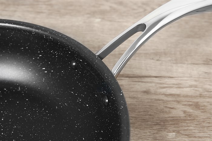 Chảo inox chống dính vân đá đáy từ 26 cm Fivestar FSC26MB Màu Inox