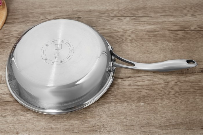 Chảo inox chống dính vân đá đáy từ 26 cm Fivestar FSC26MB Màu Inox