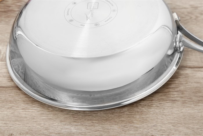 Chảo inox chống dính vân đá đáy từ 26 cm Fivestar FSC26MB Màu Inox