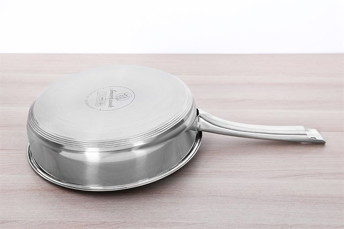 Chảo inox chống dính đáy từ 24 cm Elmich Smartcook SM2702MN Màu Inox