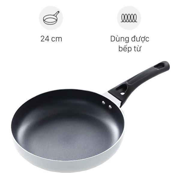 Chảo Nhôm Chống Dính Đáy Từ 24 Cm Elmich Smartcook Sm5706Mn