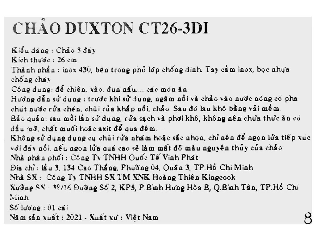 Chảo inox chống dính 3 đáy từ Duxton CT26-3DI 26cm 7