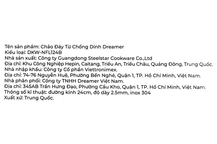 Chảo inox sâu chống dính tổ ong đáy từ nắp kính 24 cm Dreamer DKW-NFL124B Màu Bạc Inox
