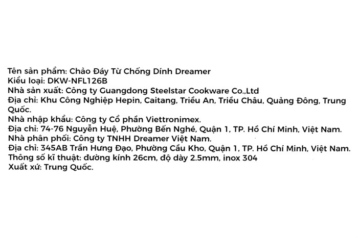 Chảo inox sâu chống dính tổ ong đáy từ nắp kính 26 cm Dreamer DKW-NFL126B Màu Bạc Inox