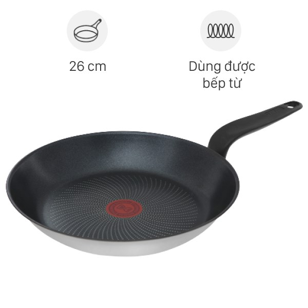 Chảo Nhôm Chống Dính Đáy Từ 26 Cm Tefal Primary E3090504