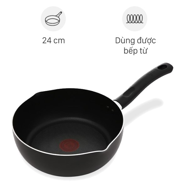 Chảo Nhôm Sâu Chống Dính Đáy Từ 24 Cm Tefal Only Cook G1646495