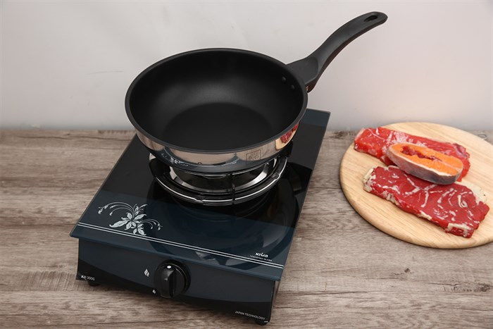 Chảo inox sâu chống dính đáy từ 24 cm Fivestar FSCL24IN004