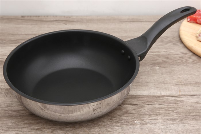 Chảo inox sâu chống dính đáy từ 24 cm Fivestar FSCL24IN004 Màu Trắng - Xám