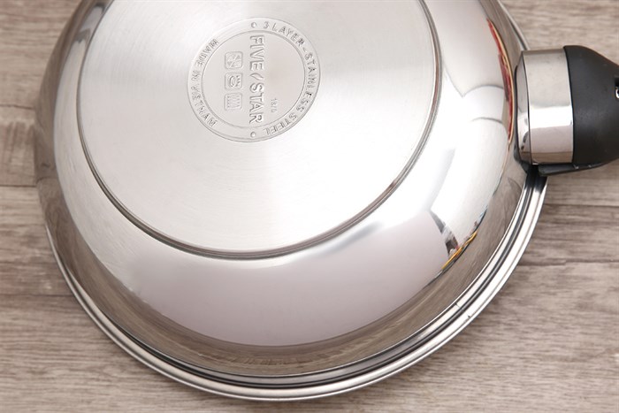 Chảo inox sâu chống dính đáy từ 24 cm Fivestar FSCL24IN004 Màu Trắng - Xám