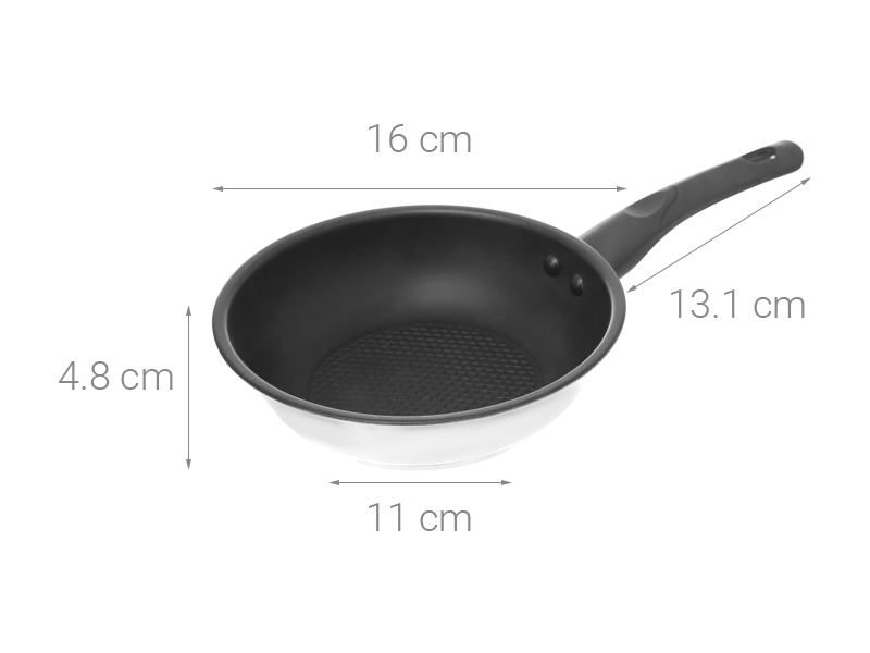 Chảo inox chống dính đáy từ 16 cm Fivestar C16-CD