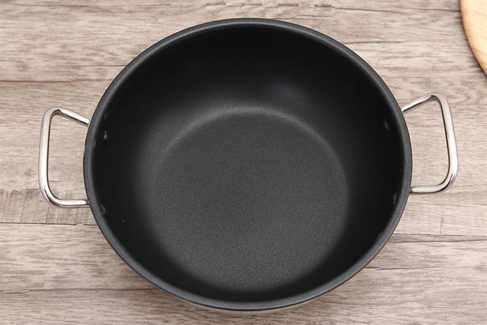 Chảo inox sâu chống dính đáy từ nắp kính 22 cm Fivestar W22-3DG Màu Trắng - Xám