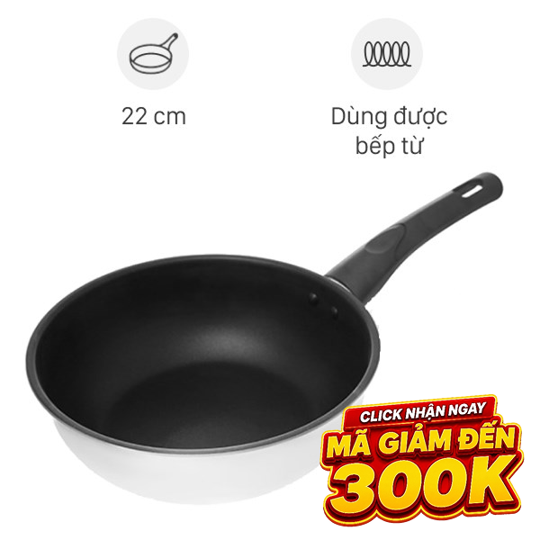 Chảo inox sâu chống dính đáy từ Fivestar C22-IN