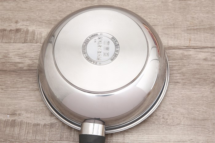 Chảo inox sâu chống dính đáy từ 22 cm Fivestar C22-IN Màu Trắng - Xám
