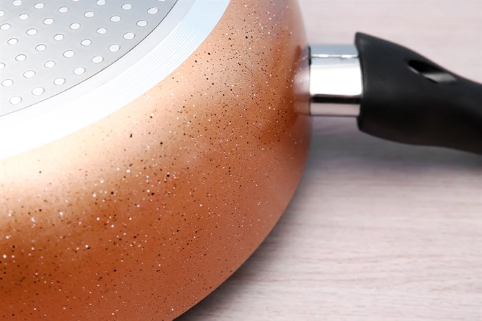 Chảo nhôm sâu chống dính vân đá đáy từ 28 cm Elmich EL2028MN Màu Vàng đồng