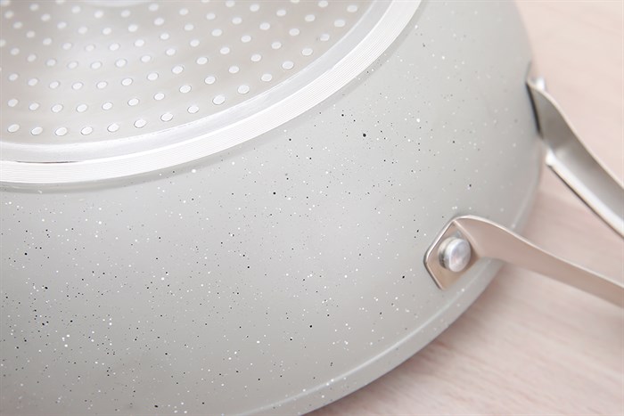 Chảo nhôm sâu chống dính vân đá đáy từ nắp kính 28 cm Elmich Fusion EL-3969 Xanh Màu Xanh ngọc