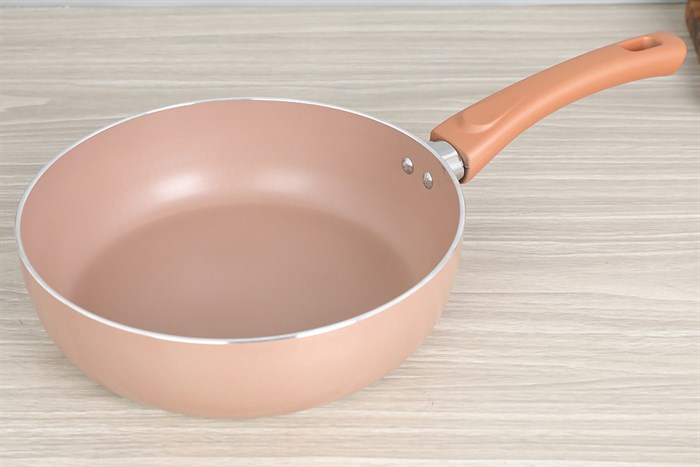 Chảo nhôm sâu chống dính đáy từ 24 cm Elmich Harmonia EL-3780 Vàng hồng Màu Vàng Hồng