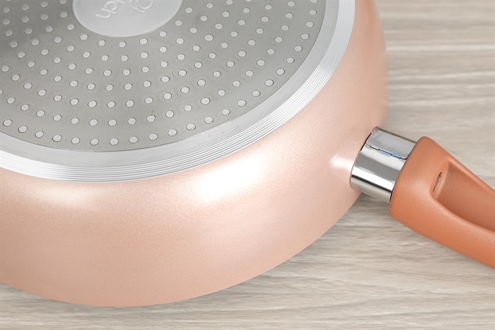 Chảo nhôm sâu chống dính đáy từ 24 cm Elmich Harmonia EL-3780 Vàng hồng Màu Vàng Hồng