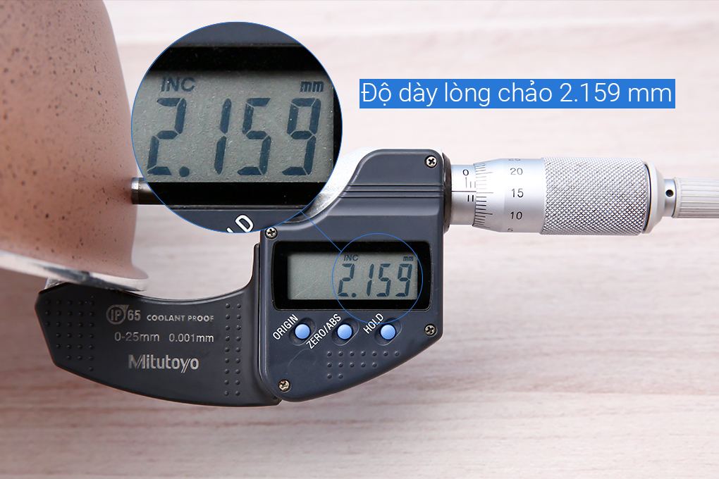 Chảo nhôm sâu chống dính vân đá đáy từ 24 cm Elmich EL5734MN Màu Vàng Hồng