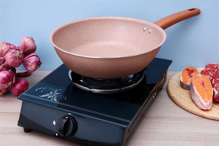 Chảo nhôm sâu chống dính vân đá đáy từ 28 cm Elmich EL5736MN