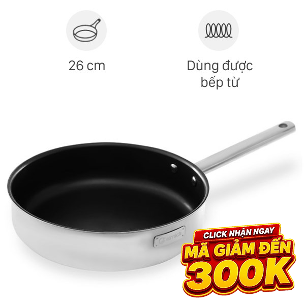 Chảo inox sâu chống dính đáy từ Elmich Trimax XS EL 3753