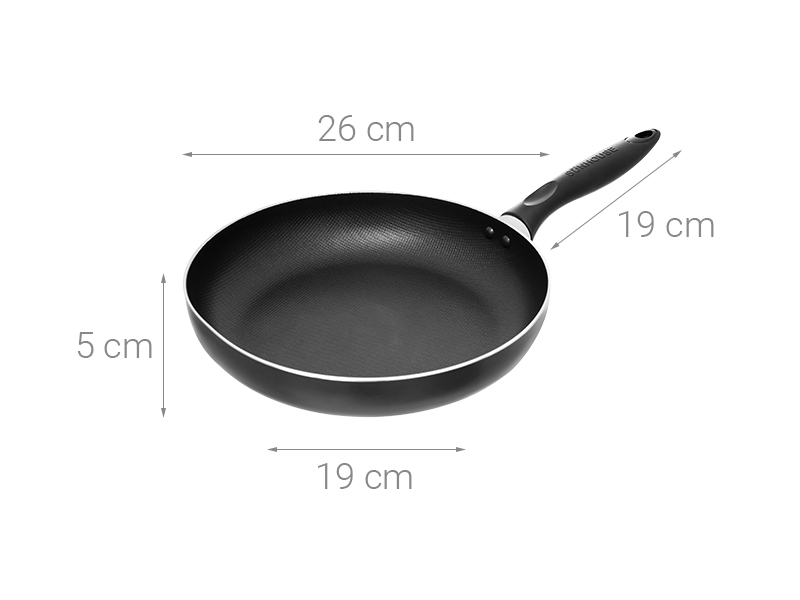 Chảo nhôm sần chống dính 26 cm Sunhouse CS26