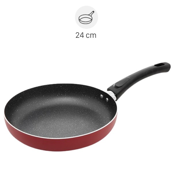 chảo nhôm chống dính vân đá 24 cm delites ce008-24