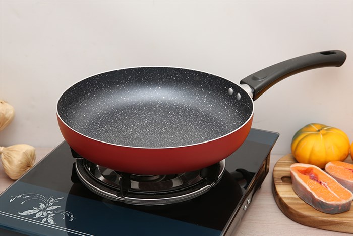 Chảo nhôm chống dính vân đá 26 cm Delites CE008-26 Màu Đỏ
