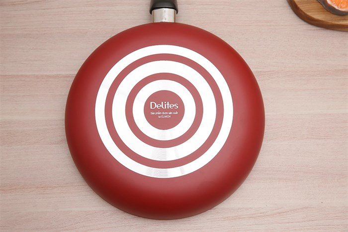Chảo nhôm chống dính vân đá 26 cm Delites CE008-26 Màu Đỏ