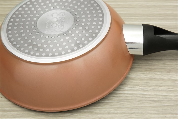 Chảo nhôm chống dính vân đá đáy từ 20 cm Green Cook GCP221-20IH Màu Xám - đồng