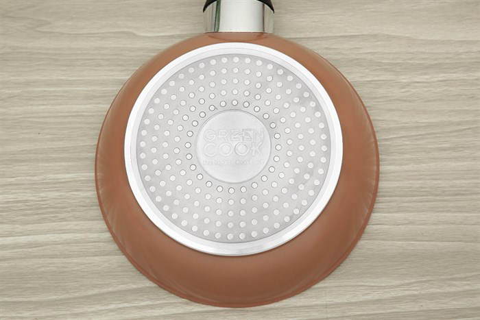 Chảo nhôm chống dính vân đá đáy từ 20 cm Green Cook GCP221-20IH Màu Xám - đồng