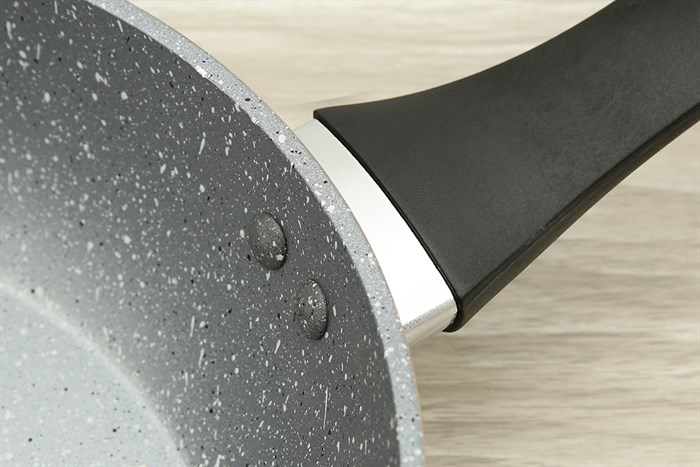 Chảo nhôm sâu chống dính vân đá đáy từ 26 cm Green Cook GCP221-26IH Màu Xám - đồng