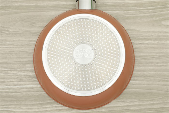 Chảo nhôm sâu chống dính vân đá đáy từ 26 cm Green Cook GCP221-26IH Màu Xám - đồng