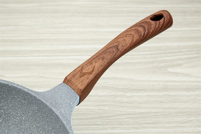 Chảo nhôm sâu chống dính vân đá đáy từ 30 cm Green Cook GCP22-30IH Màu Xám xanh