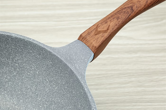 Chảo nhôm sâu chống dính vân đá đáy từ 30 cm Green Cook GCP22-30IH Màu Xám xanh