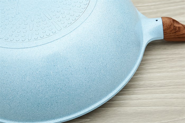 Chảo nhôm sâu chống dính vân đá đáy từ 30 cm Green Cook GCP22-30IH Màu Xám xanh
