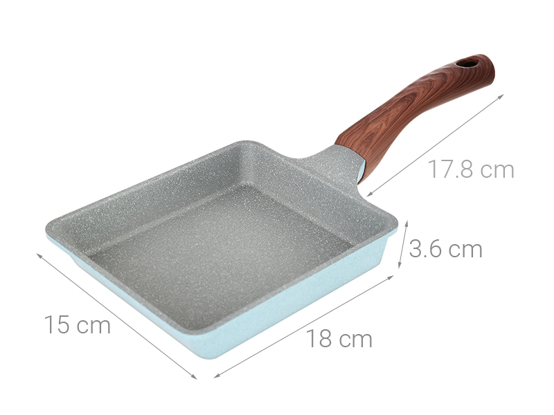 Chảo nhôm chống dính vân đá đáy từ 15 cm Green Cook GCP22-1518IH