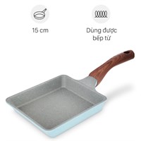 Chảo nhôm chống dính vân đá đáy từ 15 cm Green Cook GCP22-1518IH