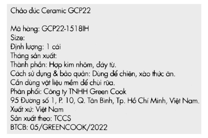 Chảo nhôm chống dính vân đá đáy từ 15 cm Green Cook GCP22-1518IH Màu Xanh Dương